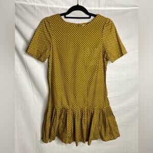 Afends Mini Dress polka dot drop waist cotton short sleeve